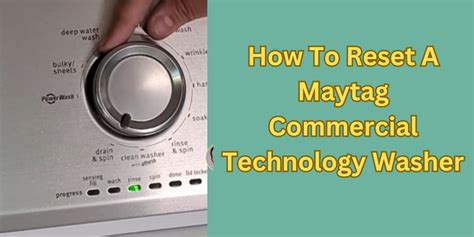 maytag commercial washer reset code