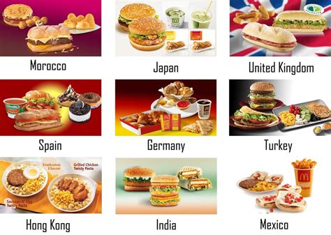 mcdonald's menu in different countries