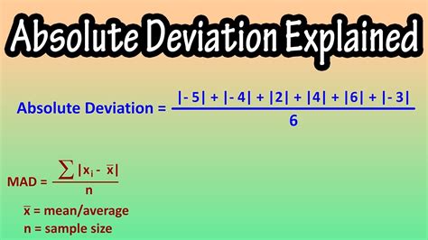 mean absolute deviation formula with example