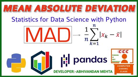 mean absolute deviation in pandas