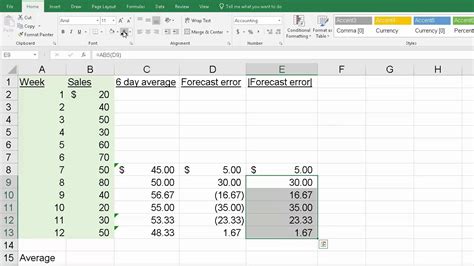 mean average deviation in excel