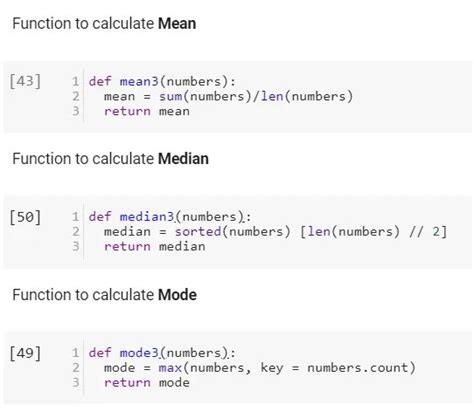 mean function list python