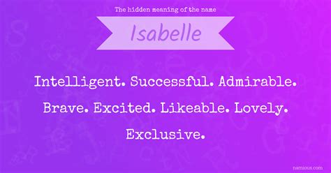 meaning of isabelle in english