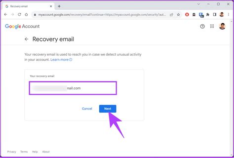 meaning of recovery email in gmail