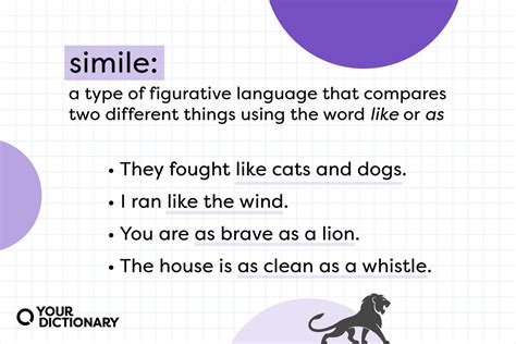meaning of simile and two examples