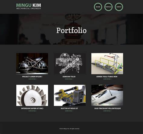 mechanical engineering portfolio example
