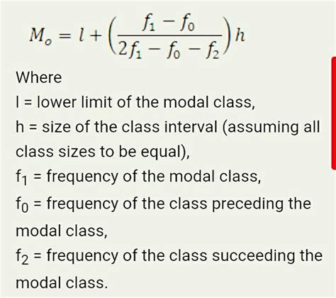median and mode grouped data formula
