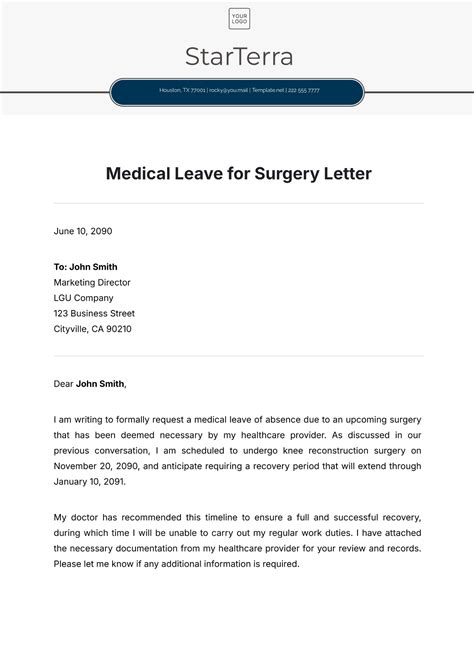 medical leave request email sample