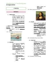 medium and technique in art pdf