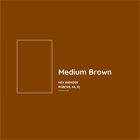medium brown colour code