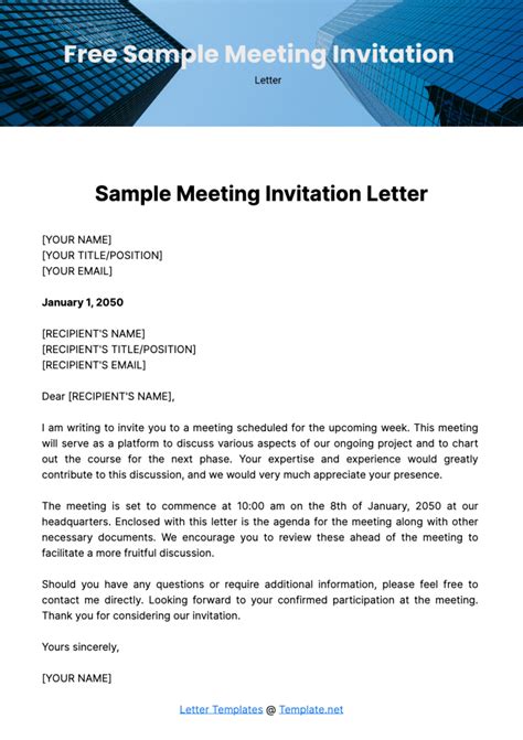 Contoh surat undangan rapat
