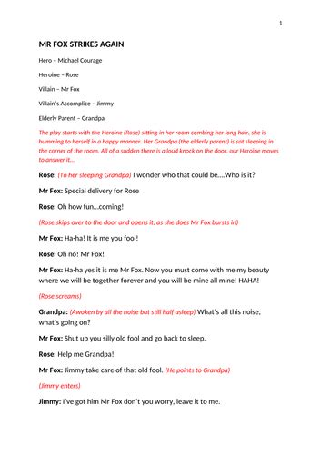 melodrama script examples
