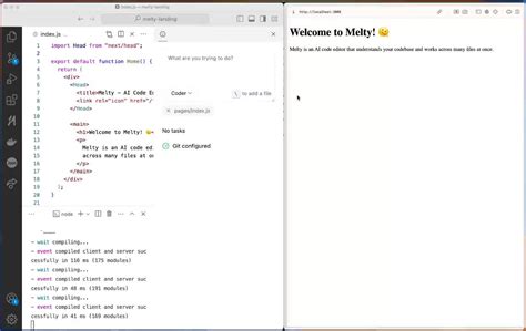 melty open source ai code editor
