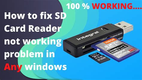 memory card reader not working windows 10