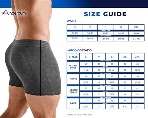 Men S Briefs Size Chart