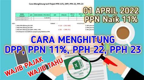 menghitung DPP PPN 11 Excel
