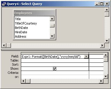 mention the default format of date in ms access