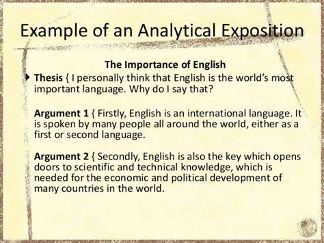 mention the general structure of analytical exposition text