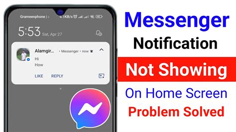 messenger notifications not showing android auto