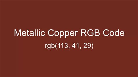 metallic copper rgb code