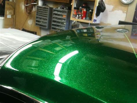 metallic dark green car paint code