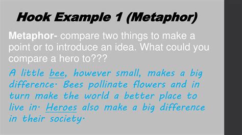metaphor hook examples