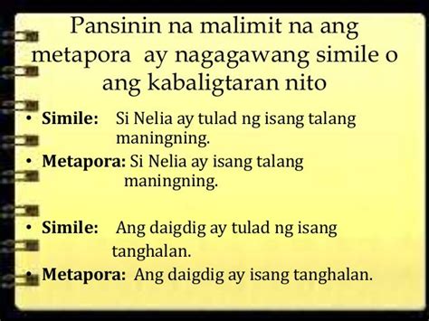 metaphor in tagalog halimbawa with meaning and examples