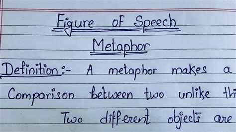 metaphor meaning and examples figures of speech