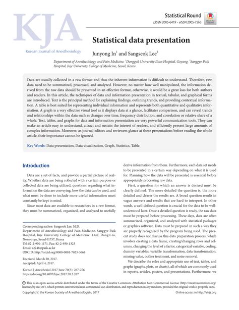 methods of data presentation in statistics pdf