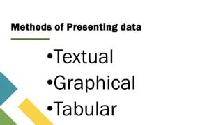 methods of data presentation pdf