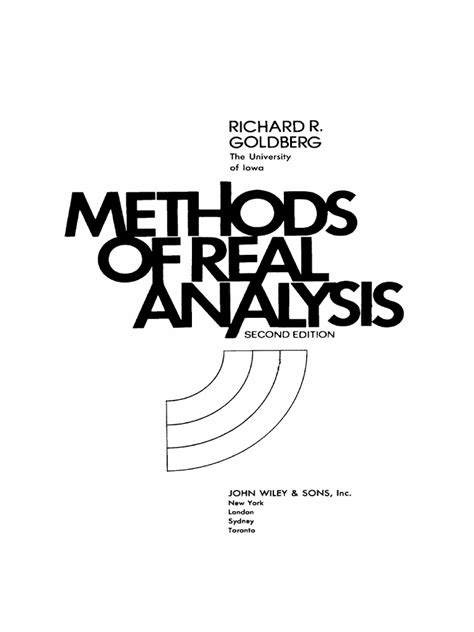 methods of real analysis pdf