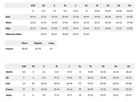 Michael Stars Size Chart
