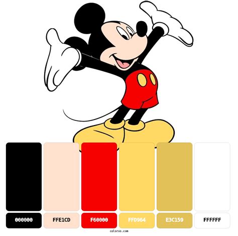 mickey mouse red color code