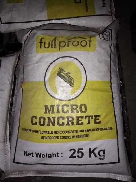 micro concrete specifications