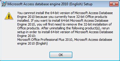 microsoft access database engine 2010 error