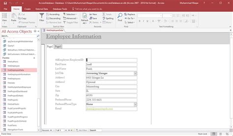 microsoft access macros examples