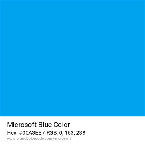 microsoft blue color code