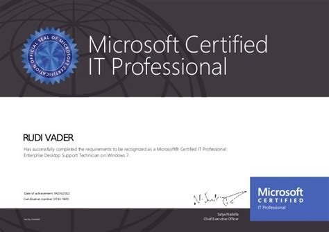 microsoft certifications for desktop support