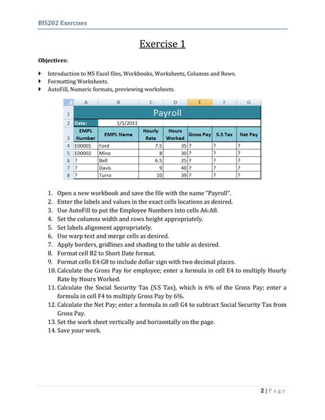 microsoft excel 2019 practice exercises pdf