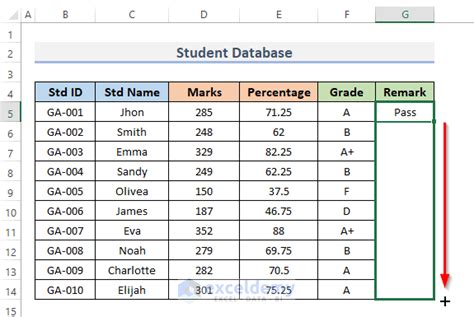 microsoft excel examples for students
