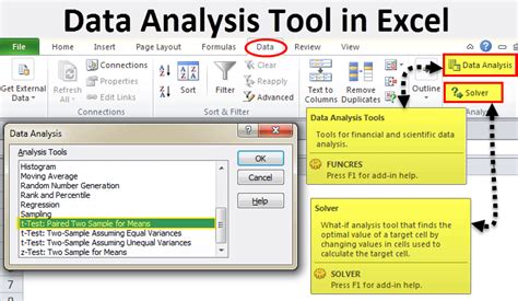 microsoft excel for data analysis