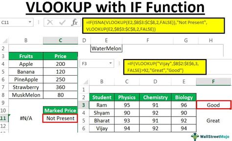 microsoft excel if statement with vlookup