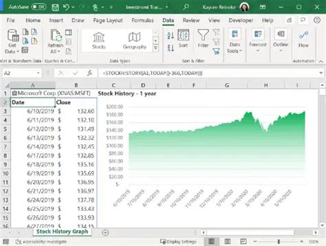 microsoft excel stock functions