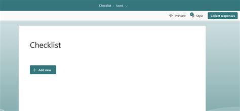 microsoft forms checklist examples