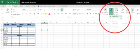 microsoft forms output to excel