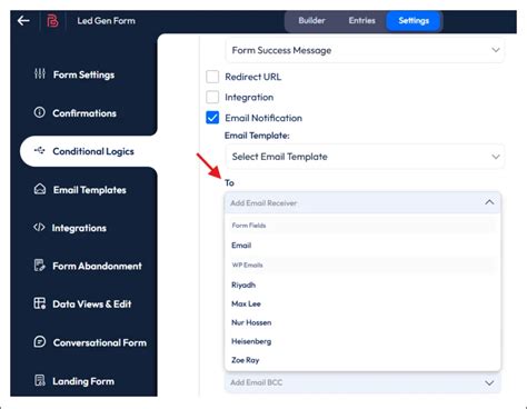 microsoft forms send email notification to multiple recipients