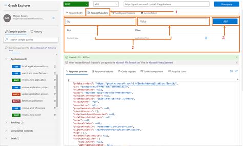 microsoft graph api post example