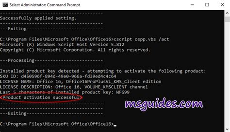 microsoft office 2016 activation code cmd