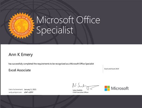 microsoft office specialist excel data analysis and visualization certification