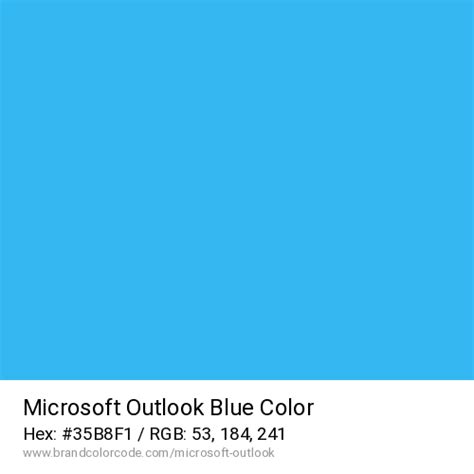 microsoft outlook blue hex code